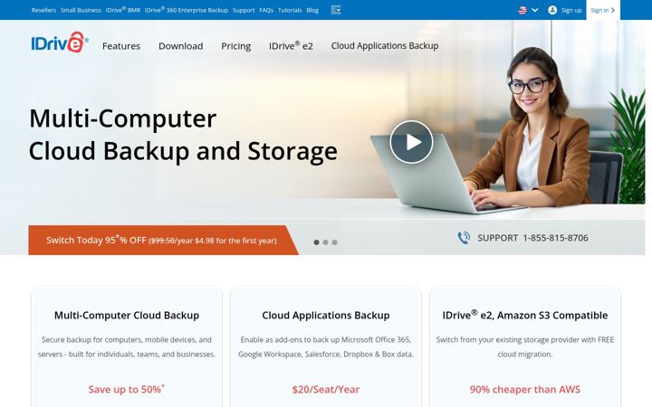 Screenshot di idrive.com