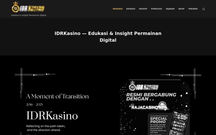 Screenshot of idrkasino.com