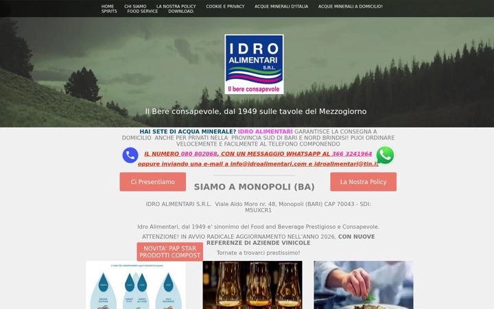 Screenshot of idroalimentari.com