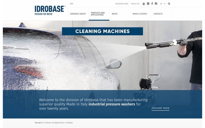 Screenshot of idrobase.com