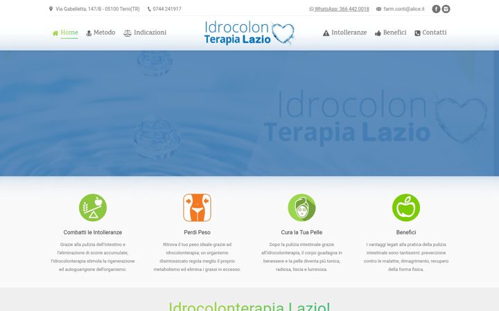 Screenshot of idrocolonterapialazio.it