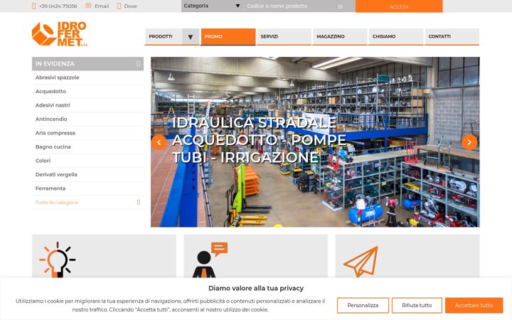 Screenshot of idrofermet.it