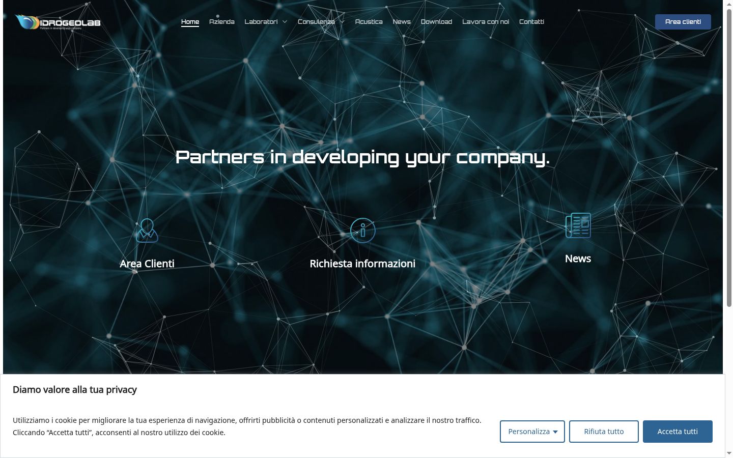 Screenshot of the consent banner shown before any interaction