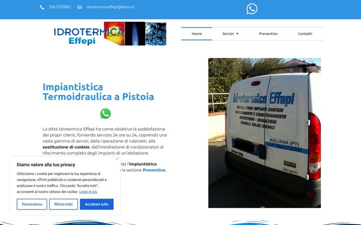 Screenshot of idrotermicaeffepi.it