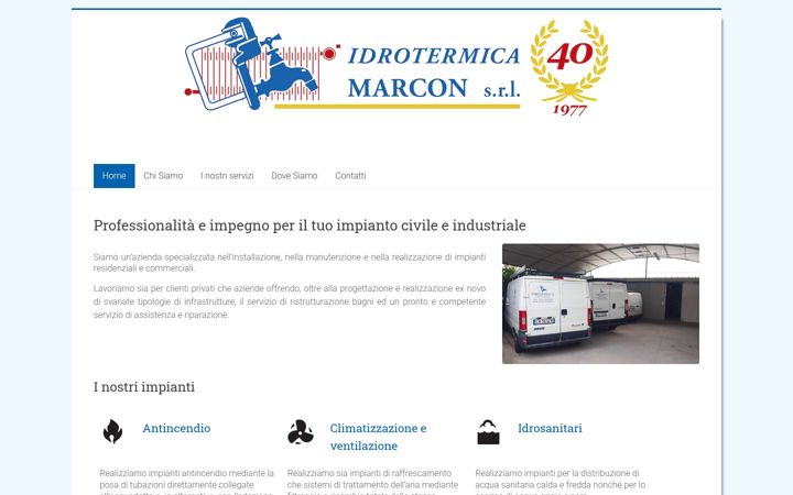 Screenshot of idrotermicamarcon.it