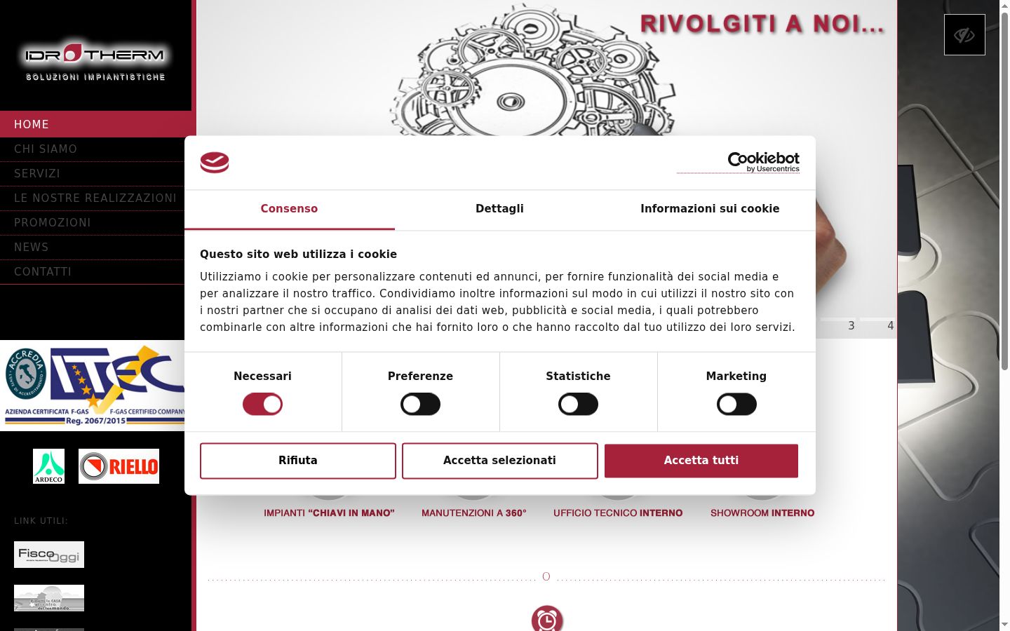 Captură de ecran a bannerului de consimțământ afișat înainte de orice interacțiune