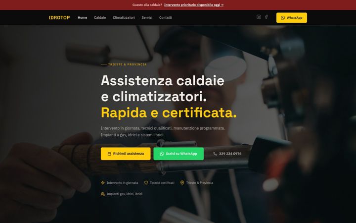 Screenshot of idrotoptrieste.it