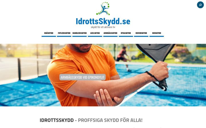 Screenshot of idrottsskydd.se