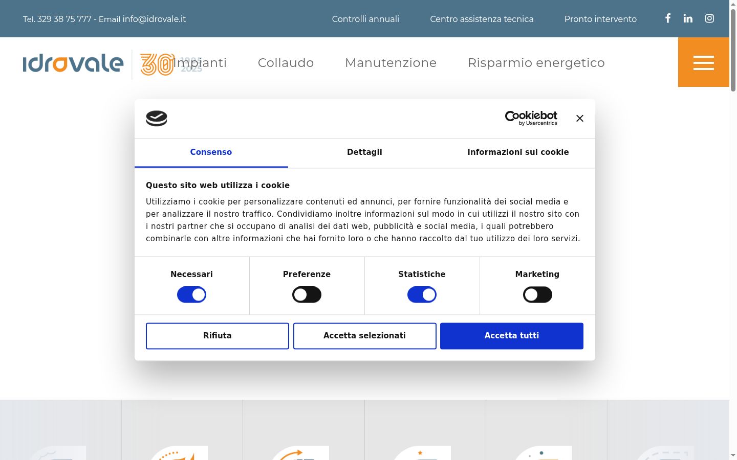 Captura de ecrã do banner de consentimento apresentado antes de qualquer interação