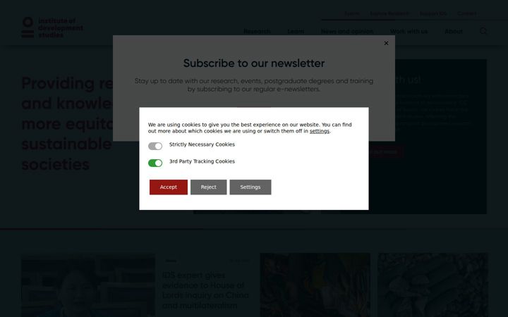 Screenshot of ids.ac.uk