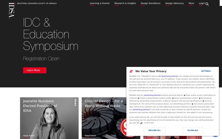 Screenshot of idsa.org