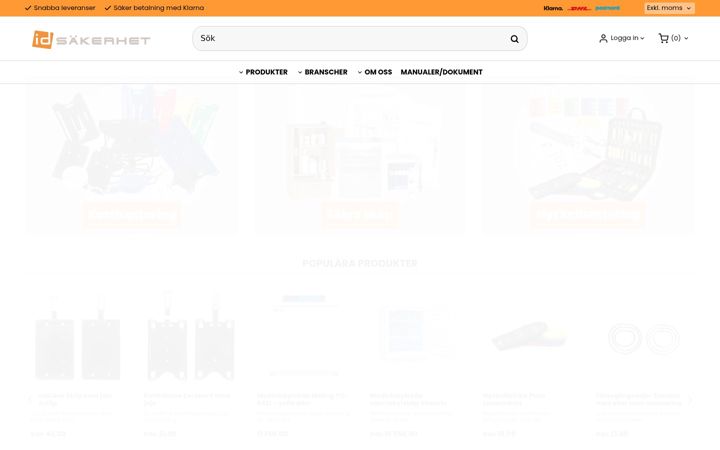Screenshot of idsakerhet.se