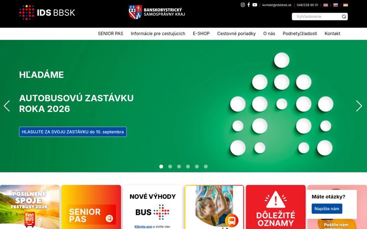 Screenshot of idsbbsk.sk