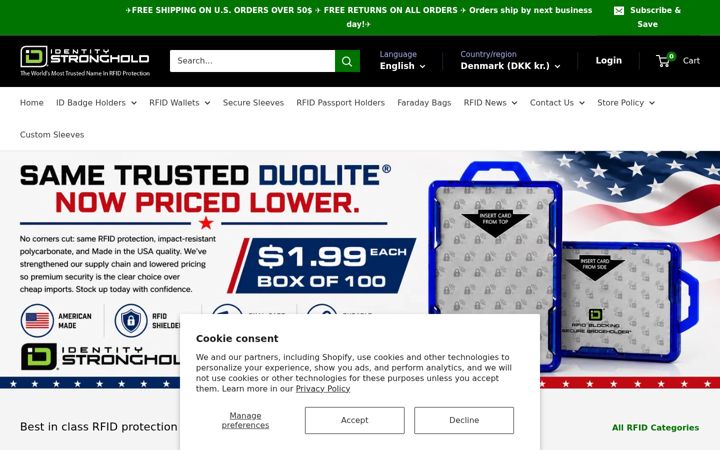Screenshot of idstronghold.com