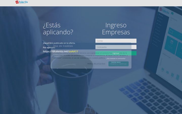 Screenshot di idtalento.net