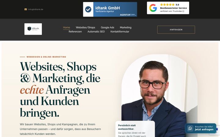 Screenshot of idtank.de