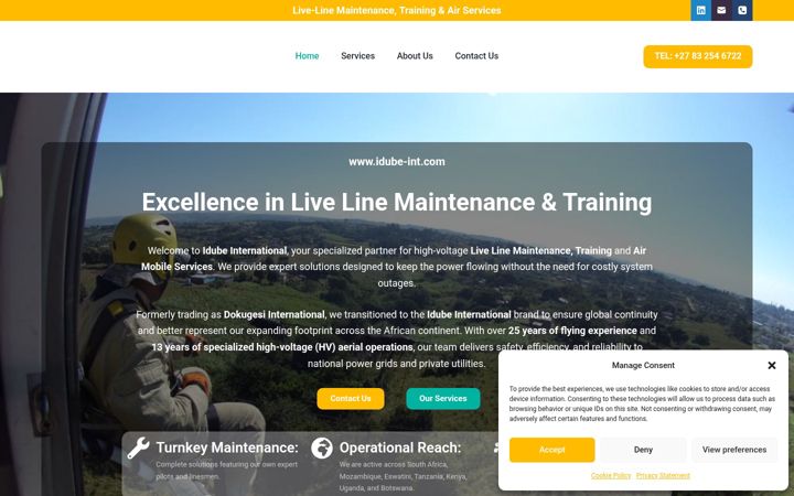 Screenshot of idube-int.com