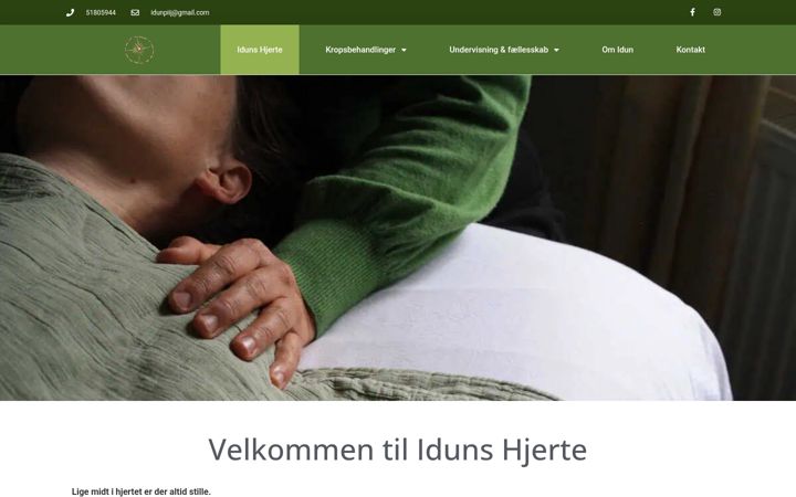Screenshot of idunshjerte.dk