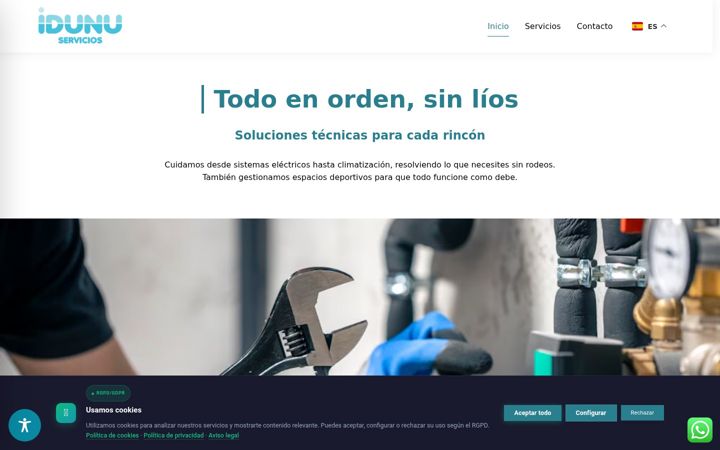 Screenshot of idunuservicios.net