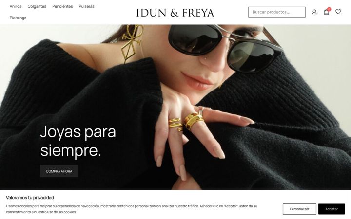 Screenshot of idunyfreya.com