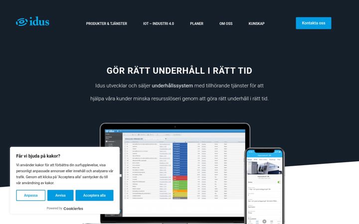 Screenshot of idusonline.se