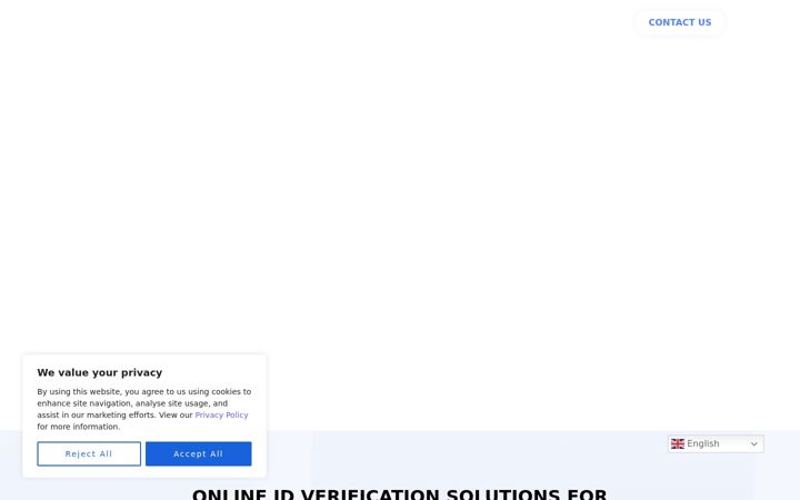 Screenshot stránky idverificationservices.com