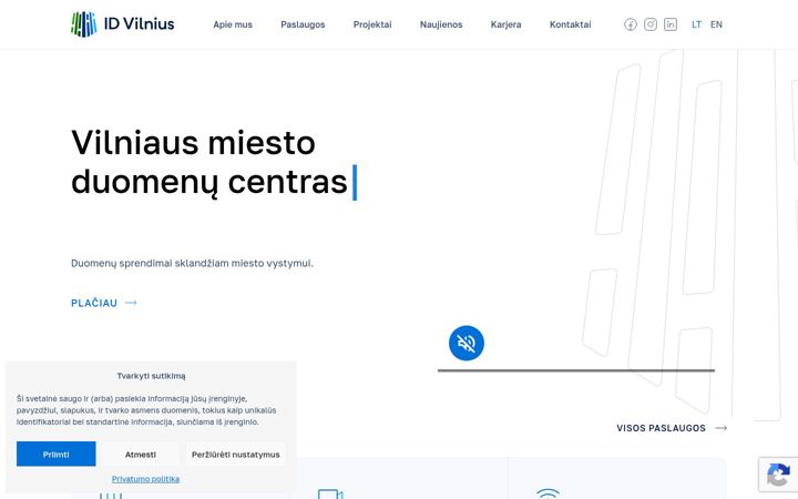Posnetek zaslona idvilnius.lt