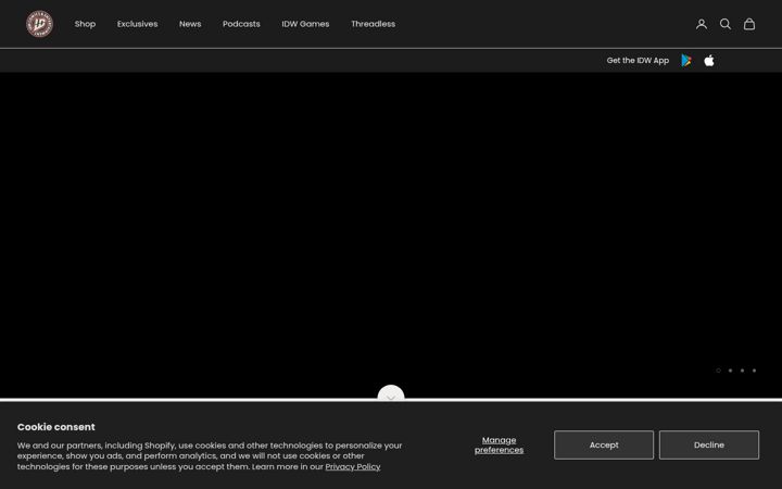 Screenshot of idwpublishing.com