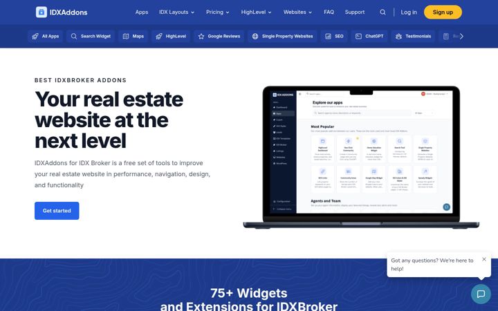 Screenshot of idxaddons.com