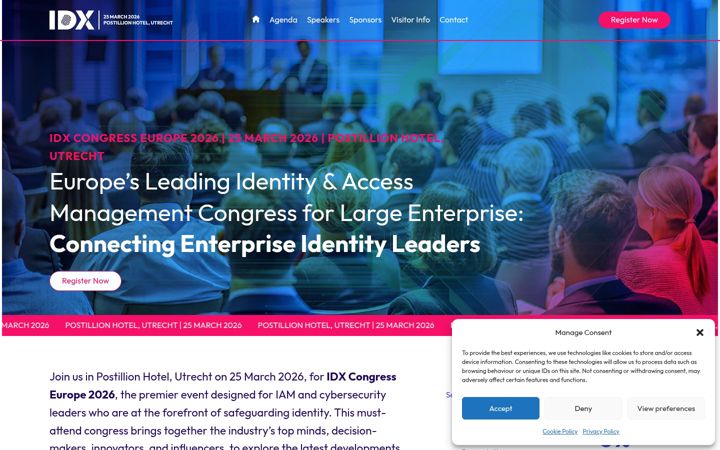 Screenshot of idxeurope.co.uk