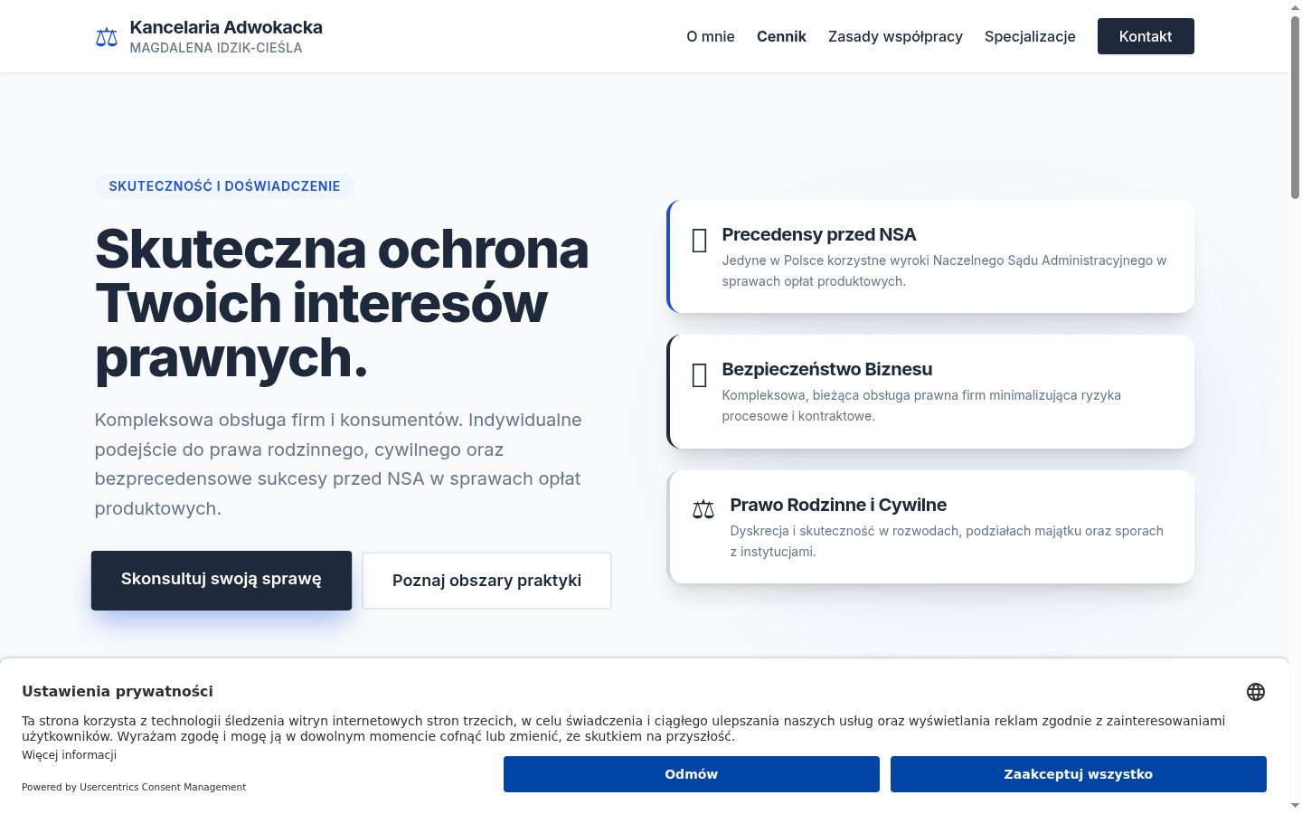Snímek obrazovky baneru souhlasu zobrazeného před jakoukoli interakcí