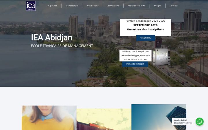 Screenshot stránky iea-abidjan.com