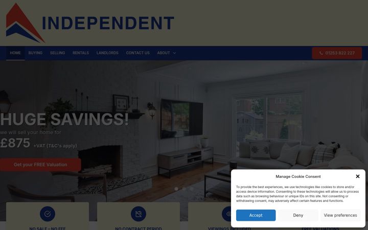 Screenshot of ieahomes.co.uk