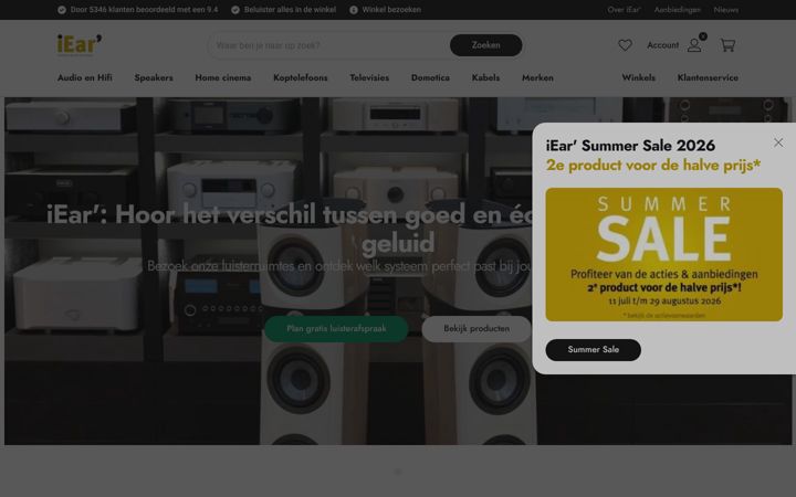 Captura de pantalla de iear.nl