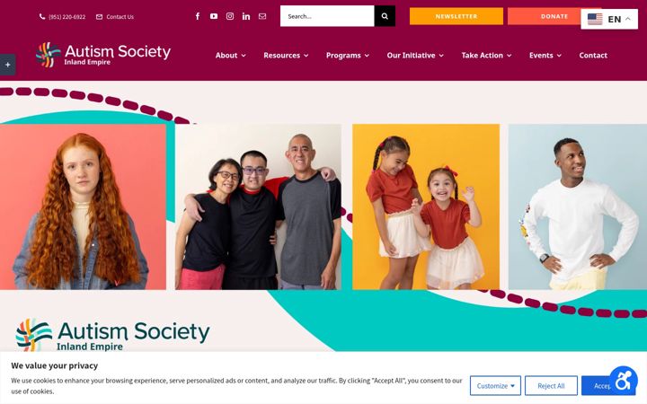 Screenshot of ieautism.org