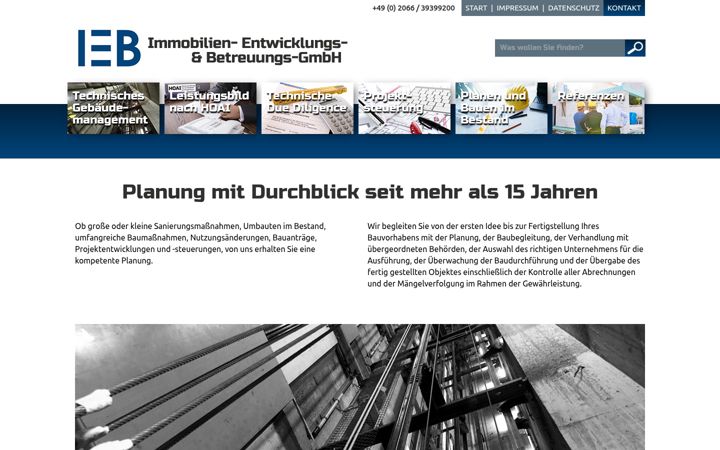 Screenshot stránky ieb-gmbh.com