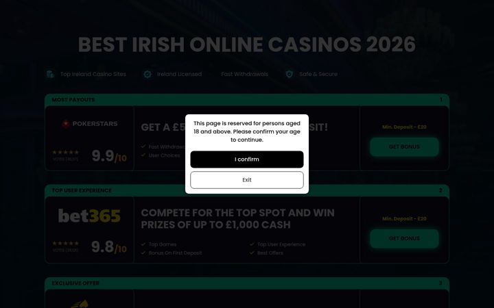 Screenshot of iebestrtpcasinos.com