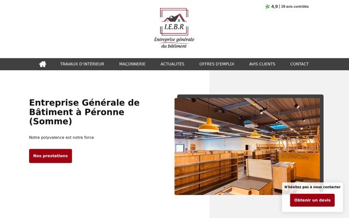 Screenshot of iebr-batiment.fr