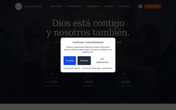 Screenshot of iecaminodepaz.com
