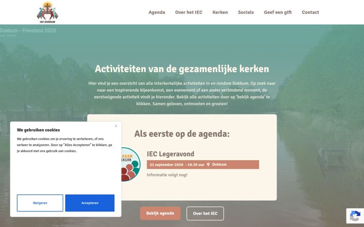 Screenshot of iecdokkum.nl