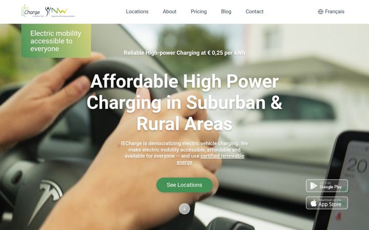Screenshot of iecharge.io