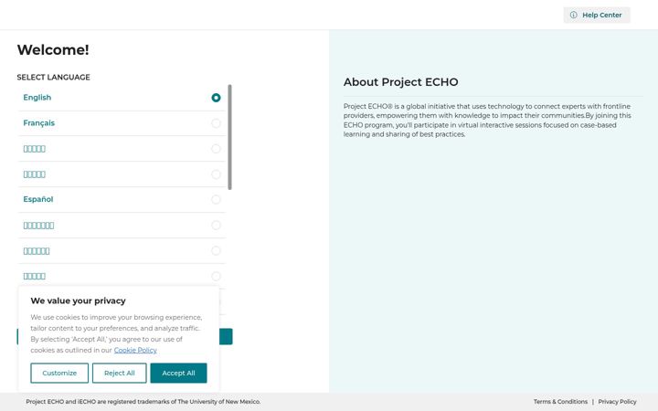 Screenshot of iecho.org