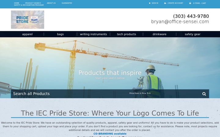 Screenshot of iecpridestore.com