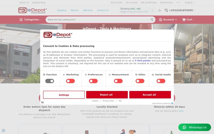 Screenshot of iedepot.com