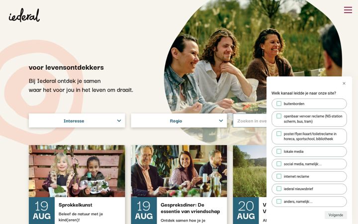 Screenshot of iederal.nl