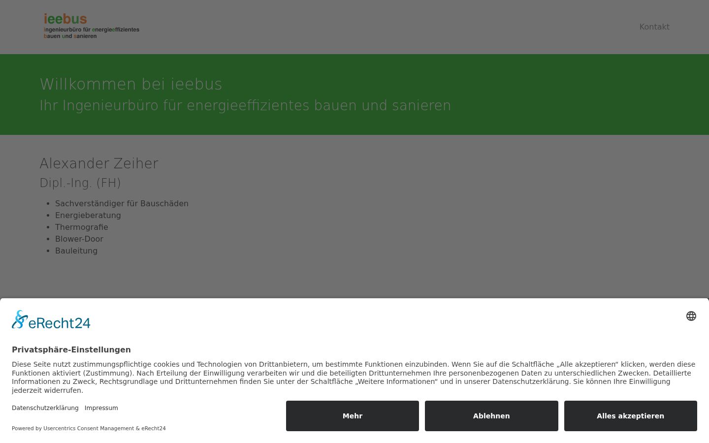 Captura de pantalla del banner de consentimiento mostrado antes de cualquier interacción