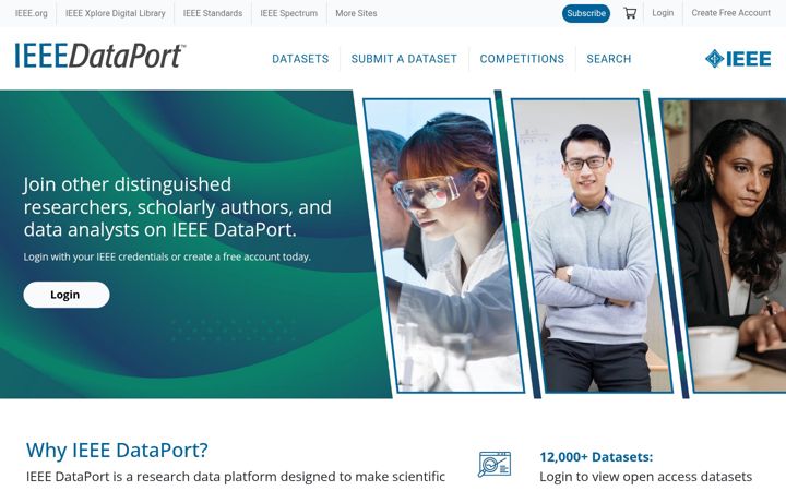 Screenshot of ieee-dataport.org