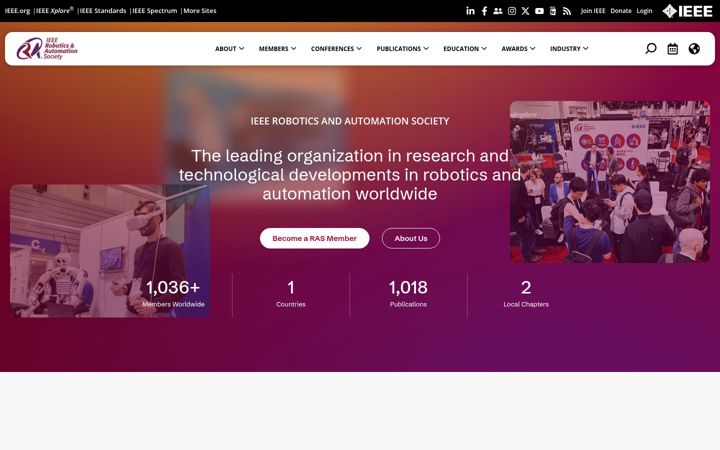 Screenshot of ieee-ras.org
