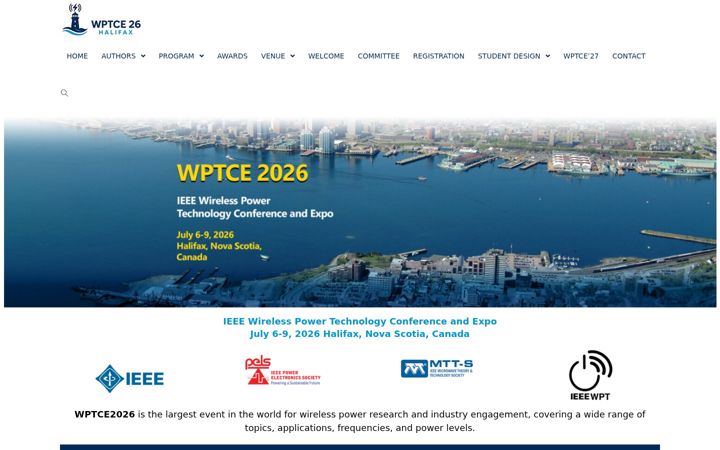 Screenshot of ieee-wptce.org