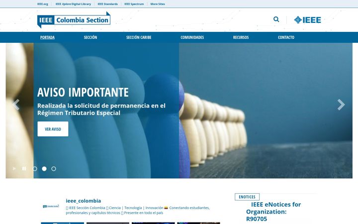 Screenshot of ieee.org.co
